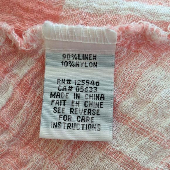 Habitat Clothes to Live In Pink Plaid Linen Blend Women's LG Pullover Top - Picture 6 of 8